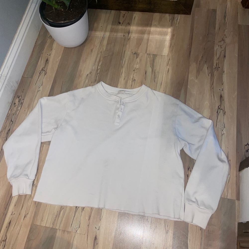 JOHN GALT X BRANDY MELVILLE HENLEY CREW NECK SWEATSHIRT